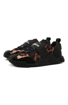 Детские кожаные кроссовки DOLCE & GABBANA черного цвета по цене 29950 руб., арт. D11019/A0845/29-36 | Фото 1 Детские кожаные кроссовки DOLCE & GABBANA черного цвета, арт. D11019/A0845/29-36 | Фото 1 (Материал внутренний: Натуральная кожа; Материал внешний: Текстиль, Кожа; Обувь девочки: Обувь девочки)