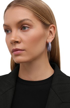 Женские серьги JIL SANDER сиреневого цвета по цене 34650 руб., арт. JSWT837145/WTS80060 | Фото 2 Женские серьги JIL SANDER сиреневого цвета, арт. JSWT837145/WTS80060 | Фото 2 (Материал: Металл)