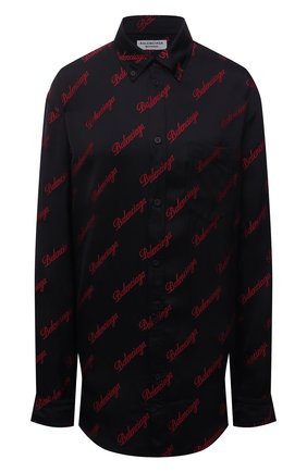 Женская рубашка из вискозы BALENCIAGA черного цвета по цене 117500 руб., арт. 658956/TK052 | Фото 1 Женская рубашка из вискозы BALENCIAGA черного цвета, арт. 658956/TK052 | Фото 1 (Материал внешний: Вискоза; Рукава: Длинные; Длина (для топов): Удлиненные; Женское Кросс-КТ: Рубашка-одежда; Принт: С принтом; Стили: Гранж)