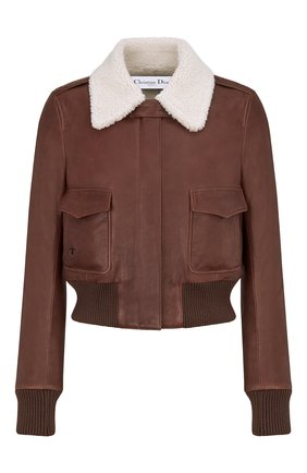 Женская кожаная куртка DIOR коричневого цвета по цене 450000 руб., арт. 158C70AL800X7680 | Фото 1 Женская кожаная куртка DIOR коричневого цвета, арт. 158C70AL800X7680 | Фото 1 (Кросс-КТ: Куртка; Длина (верхняя одежда): Короткие; Рукава: Длинные; Женское Кросс-КТ: Замша и кожа; Стили: Кэжуэл)