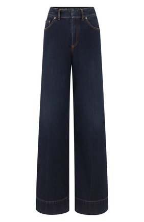 Женские джинсы DIOR синего цвета по цене 135000 руб., арт. 152P41A3394X5651 | Фото 1 Женские джинсы DIOR синего цвета, арт. 152P41A3394X5651 | Фото 1 (Материал внешний: Хлопок; Кросс-КТ: Деним; Силуэт Ж (брюки и джинсы): Расклешенные; Длина (брюки, джинсы): Удлиненные; Стили: Кэжуэл)