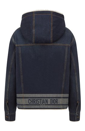 Женская джинсовая куртка DIOR синего цвета по цене 340000 руб., арт. 152V04A3394X5651 | Фото 2 Женская джинсовая куртка DIOR синего цвета, арт. 152V04A3394X5651 | Фото 2 (Материал внешний: Хлопок; Материал утеплителя: Шерсть; Кросс-КТ: Куртка, Деним; Длина (верхняя одежда): Короткие; Рукава: Длинные; Стили: Спорт-шик)