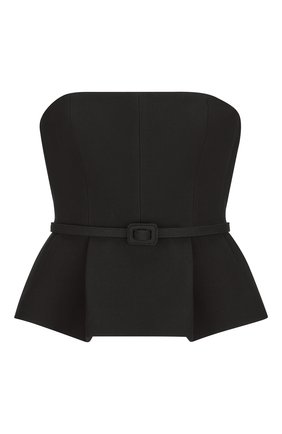 Женский топ-бюстье DIOR черного цвета по цене 200000 руб., арт. 151B63A1166X9000 | Фото 1 Женский топ-бюстье DIOR черного цвета, арт. 151B63A1166X9000 | Фото 1 (Материал внешний: Шерсть; Стили: Романтичный; Длина (для топов): Укороченные)