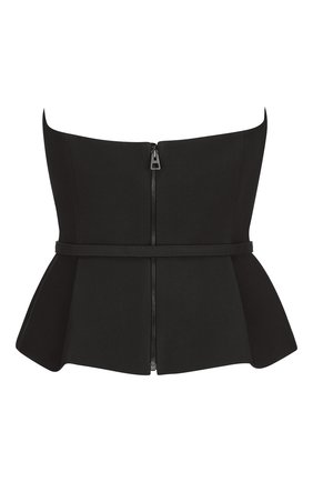 Женский топ-бюстье DIOR черного цвета по цене 200000 руб., арт. 151B63A1166X9000 | Фото 2 Женский топ-бюстье DIOR черного цвета, арт. 151B63A1166X9000 | Фото 2 (Материал внешний: Шерсть; Стили: Романтичный; Длина (для топов): Укороченные)