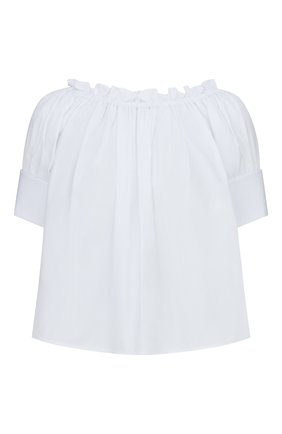 Женская хлопковая блузка DIOR белого цвета по цене 115000 руб., арт. 151B70A3356X0100 | Фото 1 Женская хлопковая блузка DIOR белого цвета, арт. 151B70A3356X0100 | Фото 1 (Материал внешний: Хлопок; Женское Кросс-КТ: Блуза-одежда; Стили: Кэжуэл; Принт: Без принта; Рукава: Короткие)