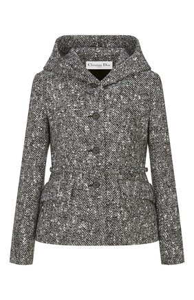 Женский жакет из шерсти и шелка DIOR белого цвета по цене 450000 руб., арт. 151V43A1142X9330 | Фото 1 Женский жакет из шерсти и шелка DIOR белого цвета, арт. 151V43A1142X9330 | Фото 1 (Материал внешний: Шерсть; Женское Кросс-КТ: Жакет-одежда; Рукава: Длинные; Стили: Кэжуэл; 1-2-бортные: Однобортные; Случай: Повседневный)