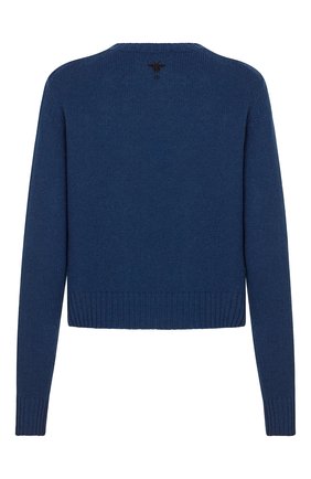 Женский кашемировый свитер DIOR синего цвета по цене 170000 руб., арт. 154S57AM018X5832 | Фото 2 Женский кашемировый свитер DIOR синего цвета, арт. 154S57AM018X5832 | Фото 2 (Материал внешний: Шерсть, Кашемир; Женское Кросс-КТ: Свитер-одежда; Рукава: Длинные; Стили: Романтичный; Длина (для топов): Стандартные)