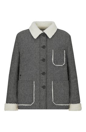Женская хлопковая куртка DIOR серого цвета по цене 285000 руб., арт. 157V54A3439X8876 | Фото 1 Женская хлопковая куртка DIOR серого цвета, арт. 157V54A3439X8876 | Фото 1 (Материал внешний: Хлопок; Кросс-КТ: Куртка; Рукава: Длинные; Длина (верхняя одежда): Короткие; Стили: Кэжуэл, Милитари)