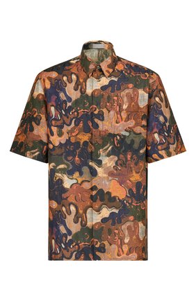 Мужская рубашка из шелка и хлопка dior x peter doig DIOR разноцветного цвета по цене 110000 руб., арт. 033C508A5436C682 | Фото 1 Мужская рубашка из шелка и хлопка dior x peter doig DIOR разноцветного цвета, арт. 033C508A5436C682 | Фото 1 (Материал внешний: Хлопок, Шелк; Рукава: Короткие; Случай: Повседневный; Воротник: Кент; Принт: С принтом; Стили: Кэжуэл)