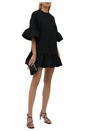Женское платье REDVALENTINO черного цвета по цене 56600 руб., арт. WR0VACC5/65F | Фото 2 Женское платье REDVALENTINO черного цвета, арт. WR0VACC5/65F | Фото 2 (Длина Ж (юбки, платья, шорты): Мини; Материал внешний: Синтетический материал; Рукава: 3/4; Стили: Гламурный; Случай: Формальный; Женское Кросс-КТ: Платье-одежда)