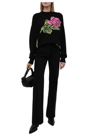 Женский шерстяной свитер MSGM черного цвета по цене 33450 руб., арт. 3141MDM148 217748 | Фото 2 Женский шерстяной свитер MSGM черного цвета, арт. 3141MDM148 217748 | Фото 2 (Материал внешний: Синтетический материал, Шерсть; Рукава: Длинные; Длина (для топов): Стандартные; Стили: Кэжуэл; Женское Кросс-КТ: Свитер-одежда)