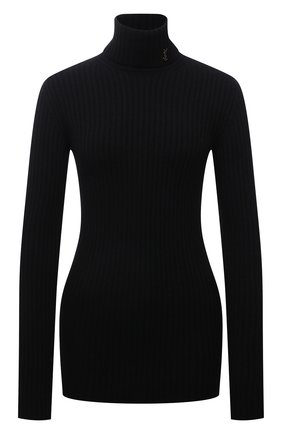 Женская водолазка из шерсти и кашемира SAINT LAURENT черного цвета по цене 72000 руб., арт. 666098/Y75DM | Фото 1 Женская водолазка из шерсти и кашемира SAINT LAURENT черного цвета, арт. 666098/Y75DM | Фото 1 (Длина (для топов): Стандартные; Материал внешний: Кашемир, Шерсть; Рукава: Длинные; Стили: Гламурный; Женское Кросс-КТ: Водолазка-одежда)