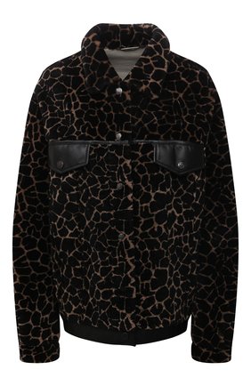 Женская куртка SIMONETTA RAVIZZA черного цвета, арт. F01JA47H2/C/968 | Фото 1 (Рукава: Длинные; Материал внешний: Натуральный мех; Длина (верхняя одежда): Короткие; Стили: Спорт-шик)