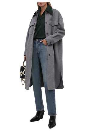 Женское шерстяное пальто STELLA MCCARTNEY светло-серого цвета по цене 147000 руб., арт. 603596/SPB11 | Фото 2 Женское шерстяное пальто STELLA MCCARTNEY светло-серого цвета, арт. 603596/SPB11 | Фото 2 (Рукава: Длинные; Длина (верхняя одежда): Длинные; Материал внешний: Шерсть; Стили: Кэжуэл; 1-2-бортные: Однобортные)