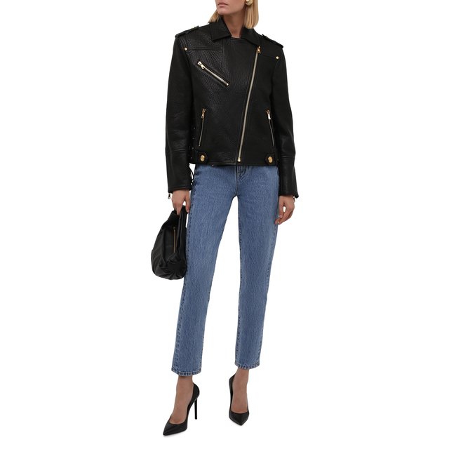 фото Кожаная куртка balmain