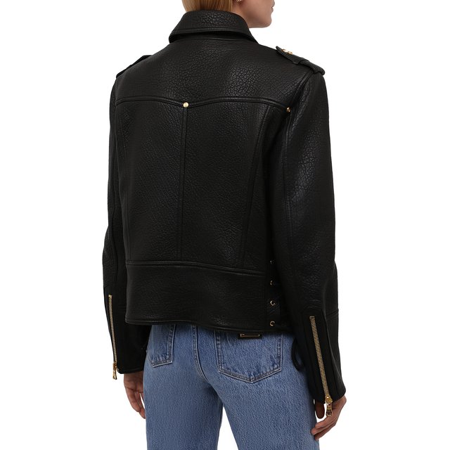 фото Кожаная куртка balmain