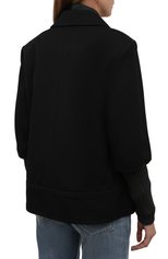 Женское шерстяное пальто CHLOÉ черного цвета, арт. CHC21AMA04070 | Фото 4 (Материал внешний: Шерсть; Рукава: Длинные; Стили: Гламурный; Длина (верхняя одежда): Короткие; Материал подклада: Вискоза; 1-2-бортные: Двубортные)