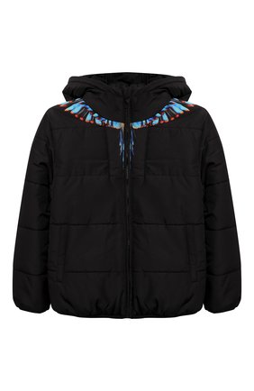 Детского ветровка MARCELO BURLON KIDS OF MILAN черного цвета по цене 31200 руб., арт. CBEA002F21FAB001 | Фото 1 Детского ветровка MARCELO BURLON KIDS OF MILAN черного цвета, арт. CBEA002F21FAB001 | Фото 1 (Рукава: Длинные; Материал внешний: Синтетический материал; Материал подклада: Синтетический материал; Кросс-КТ: Ветровка, Сезон: демисезон; Ростовка одежда: 10 - 11 лет | 140 - 146см, 12 лет | 152 см, 8 лет | 128 см)