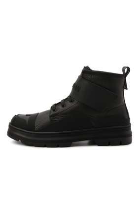 Детские кожаные ботинки DOLCE & GABBANA черного цвета, арт. DA5035/AQ493/37-39 | Фото 2 (Материал утеплителя: Натуральный мех; Материал внешний: Кожа)