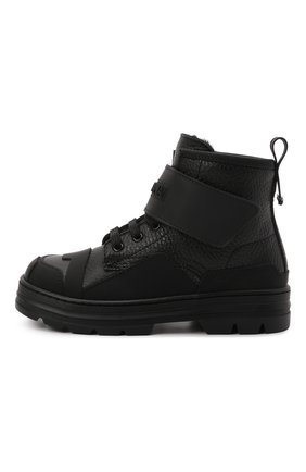 Детские кожаные ботинки DOLCE & GABBANA черного цвета по цене 31550 руб., арт. DA5035/AQ493/29-36 | Фото 2 Детские кожаные ботинки DOLCE & GABBANA черного цвета, арт. DA5035/AQ493/29-36 | Фото 2 (Материал утеплителя: Натуральный мех; Материал внешний: Кожа)