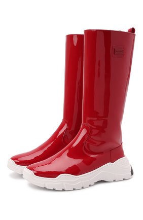 Детские кожаные сапоги DOLCE & GABBANA красного цвета по цене 39950 руб., арт. D11067/A0554/29-36 | Фото 1 Детские кожаные сапоги DOLCE & GABBANA красного цвета, арт. D11067/A0554/29-36 | Фото 1 (Материал утеплителя: Натуральный мех; Материал внешний: Кожа)