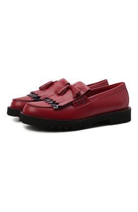 Детские кожаные лоферы DOLCE & GABBANA красного цвета по цене 29950 руб., арт. D11044/A7924/37-39 | Фото 1 Детские кожаные лоферы DOLCE & GABBANA красного цвета, арт. D11044/A7924/37-39 | Фото 1 (Материал внутренний: Натуральная кожа; Материал внешний: Кожа)