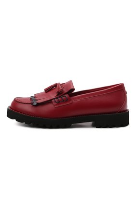 Детские кожаные лоферы DOLCE & GABBANA красного цвета по цене 29950 руб., арт. D11044/A7924/37-39 | Фото 2 Детские кожаные лоферы DOLCE & GABBANA красного цвета, арт. D11044/A7924/37-39 | Фото 2 (Материал внутренний: Натуральная кожа; Материал внешний: Кожа)