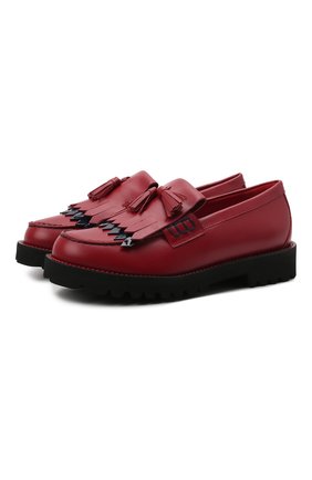 Детские кожаные лоферы DOLCE & GABBANA красного цвета по цене 27900 руб., арт. D11044/A7924/29-36 | Фото 1 Детские кожаные лоферы DOLCE & GABBANA красного цвета, арт. D11044/A7924/29-36 | Фото 1 (Материал внутренний: Натуральная кожа; Материал внешний: Кожа)