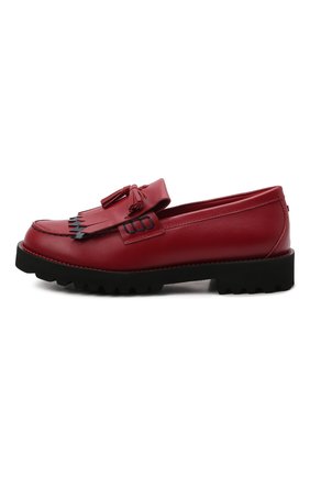 Детские кожаные лоферы DOLCE & GABBANA красного цвета по цене 27900 руб., арт. D11044/A7924/29-36 | Фото 2 Детские кожаные лоферы DOLCE & GABBANA красного цвета, арт. D11044/A7924/29-36 | Фото 2 (Материал внутренний: Натуральная кожа; Материал внешний: Кожа)