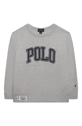 Детский хлопковый свитшот POLO RALPH LAUREN серого цвета по цене 7700 руб., арт. 322851011 | Фото 1 Детский хлопковый свитшот POLO RALPH LAUREN серого цвета, арт. 322851011 | Фото 1 (Материал внешний: Хлопок, Синтетический материал; Рукава: Длинные; Мальчики Кросс-КТ: Толстовка-одежда; Ростовка одежда: 5 лет | 110 см, 6 лет | 116 см, 7 лет | 122 см)