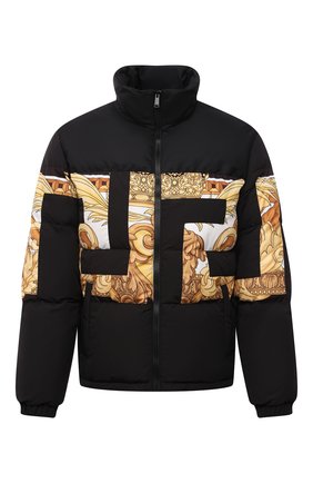 Мужская пуховая куртка VERSACE черного цвета по цене 143000 руб., арт. 1001035/1A00707 | Фото 1 Мужская пуховая куртка VERSACE черного цвета, арт. 1001035/1A00707 | Фото 1 (Материал утеплителя: Пух и перо; Материал внешний: Синтетический материал; Длина (верхняя одежда): Короткие; Материал подклада: Синтетический материал; Рукава: Длинные; Кросс-КТ: Куртка; Мужское Кросс-КТ: пуховик-короткий; Стили: Кэжуэл)