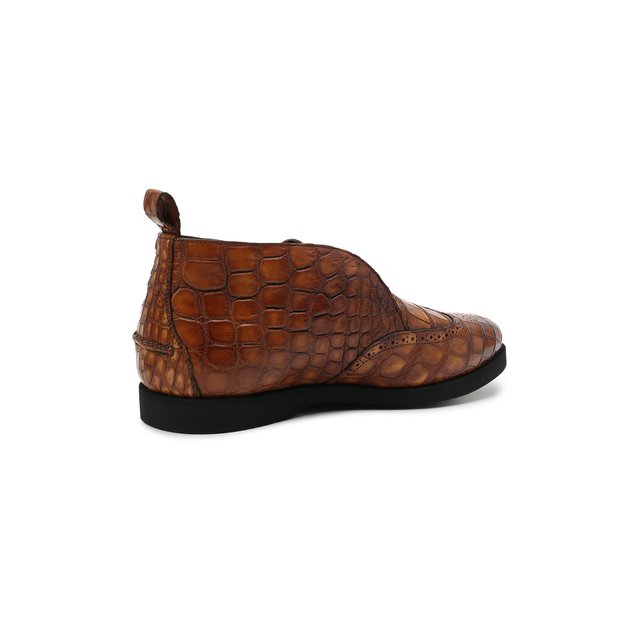 фото Ботинки из кожи крокодила kiton