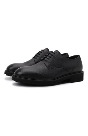 Мужские кожаные дерби ERMENEGILDO ZEGNA черного цвета по цене 71950 руб., арт. A4747X-LHGSW | Фото 1 Мужские кожаные дерби ERMENEGILDO ZEGNA черного цвета, арт. A4747X-LHGSW | Фото 1 (Материал утеплителя: Натуральный мех; Стили: Классический)