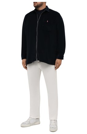 Мужская хлопковая рубашка POLO RALPH LAUREN темно-синего цвета по цене 17000 руб., арт. 711849852/PRL BS | Фото 2 Мужская хлопковая рубашка POLO RALPH LAUREN темно-синего цвета, арт. 711849852/PRL BS | Фото 2 (Материал внешний: Хлопок; Рукава: Длинные; Длина (для топов): Стандартные; Случай: Повседневный; Воротник: Кент; Принт: Однотонные; Манжеты: На пуговицах; Стили: Кэжуэл)