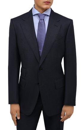Мужской шелковый галстук LANVIN сиреневого цвета по цене 11150 руб., арт. 3209/TIE | Фото 2 Мужской шелковый галстук LANVIN сиреневого цвета, арт. 3209/TIE | Фото 2 (Материал: Текстиль, Шелк; Принт: С принтом)
