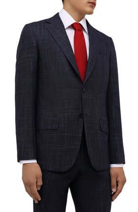 Мужской шелковый галстук LANVIN красного цвета по цене 11150 руб., арт. 1301/TIE | Фото 2 Мужской шелковый галстук LANVIN красного цвета, арт. 1301/TIE | Фото 2 (Материал: Текстиль, Шелк; Принт: Без принта)