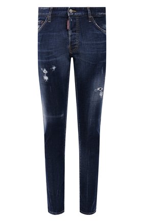 Мужские джинсы DSQUARED2 темно-синего цвета по цене 45500 руб., арт. S71LB0988/S30342 | Фото 1 Мужские джинсы DSQUARED2 темно-синего цвета, арт. S71LB0988/S30342 | Фото 1 (Длина (брюки, джинсы): Стандартные; Материал внешний: Хлопок; Кросс-КТ: Деним; Силуэт М (брюки): Прямые; Стили: Гранж)