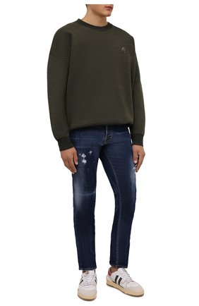 Мужские джинсы DSQUARED2 темно-синего цвета по цене 45500 руб., арт. S71LB0988/S30342 | Фото 2 Мужские джинсы DSQUARED2 темно-синего цвета, арт. S71LB0988/S30342 | Фото 2 (Длина (брюки, джинсы): Стандартные; Материал внешний: Хлопок; Кросс-КТ: Деним; Силуэт М (брюки): Прямые; Стили: Гранж)