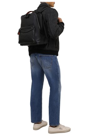 Мужской кожаный рюкзак SANTONI черного цвета по цене 131000 руб., арт. UIBBA2107LI-GGTQN01 | Фото 2 Мужской кожаный рюкзак SANTONI черного цвета, арт. UIBBA2107LI-GGTQN01 | Фото 2 (Материал: Натуральная кожа)