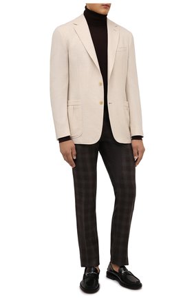 Мужской водолазка из кашемира и шелка IL BORGO CASHMERE темно-коричневого цвета по цене 49950 руб., арт. 55-712G0 | Фото 2 Мужской водолазка из кашемира и шелка IL BORGO CASHMERE темно-коричневого цвета, арт. 55-712G0 | Фото 2 (Материал внешний: Кашемир, Шерсть, Шелк; Мужское Кросс-КТ: Водолазка-одежда; Стили: Кэжуэл; Принт: Без принта; Рукава: Длинные; Длина (для топов): Стандартные)