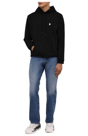 Мужской хлопковое худи MARCELO BURLON черного цвета по цене 32350 руб., арт. CMBB007F21FLE006 | Фото 2 Мужской хлопковое худи MARCELO BURLON черного цвета, арт. CMBB007F21FLE006 | Фото 2 (Материал внешний: Хлопок; Рукава: Длинные; Длина (для топов): Стандартные; Мужское Кросс-КТ: Худи-одежда)