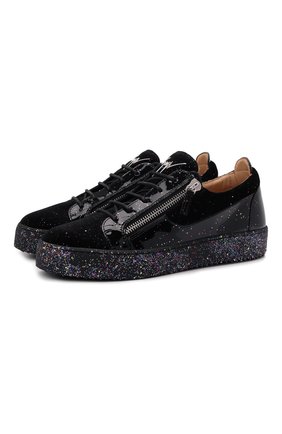 Мужские кожаные кеды frankie GIUSEPPE ZANOTTI DESIGN черного цвета по цене 84600 руб., арт. RU10013/001 | Фото 1 Мужские кожаные кеды frankie GIUSEPPE ZANOTTI DESIGN черного цвета, арт. RU10013/001 | Фото 1 (Подошва: Массивная; Материал внешний: Текстиль, Кожа; Материал внутренний: Натуральная кожа; Материал утеплителя: Без утеплителя; Стили: Гранж)