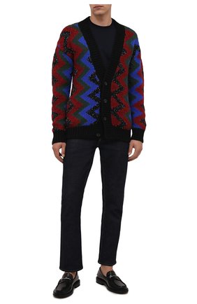 Мужской шерстяной кардиган SAINT LAURENT разноцветного цвета по цене 104500 руб., арт. 663352/Y75BT | Фото 2 Мужской шерстяной кардиган SAINT LAURENT разноцветного цвета, арт. 663352/Y75BT | Фото 2 (Длина (для топов): Удлиненные; Рукава: Длинные; Материал внешний: Шерсть; Мужское Кросс-КТ: Кардиган-одежда; Стили: Бохо)