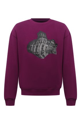 Мужской хлопковый свитшот TEE LIBRARY фиолетового цвета по цене 9395 руб., арт. TFK-SW-27 | Фото 1 Мужской хлопковый свитшот TEE LIBRARY фиолетового цвета, арт. TFK-SW-27 | Фото 1 (Рукава: Длинные; Материал внешний: Хлопок; Длина (для топов): Стандартные; Мужское Кросс-КТ: свитшот-одежда; Принт: С принтом; Стили: Кэжуэл)