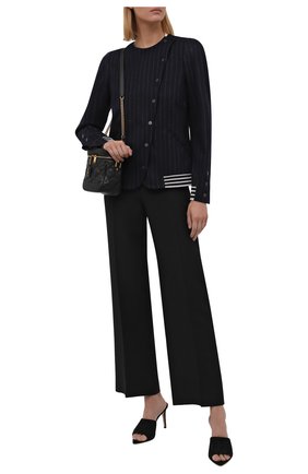 Женский жакет из шерсти и хлопка GIORGIO ARMANI темно-синего цвета по цене 164000 руб., арт. 6KAG53/AJDEZ | Фото 2 Женский жакет из шерсти и хлопка GIORGIO ARMANI темно-синего цвета, арт. 6KAG53/AJDEZ | Фото 2 (Длина (для топов): Стандартные; Рукава: Длинные; Материал внешний: Шерсть; Стили: Кэжуэл; Случай: Повседневный; 1-2-бортные: Двубортные; Женское Кросс-КТ: Жакет-одежда)