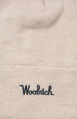 Женская шерстяная шапка WOOLRICH кремвого цвета, арт. CFWWAC0104FR/UF0428 | Фото 4 (Материал: Текстиль, Шерсть)