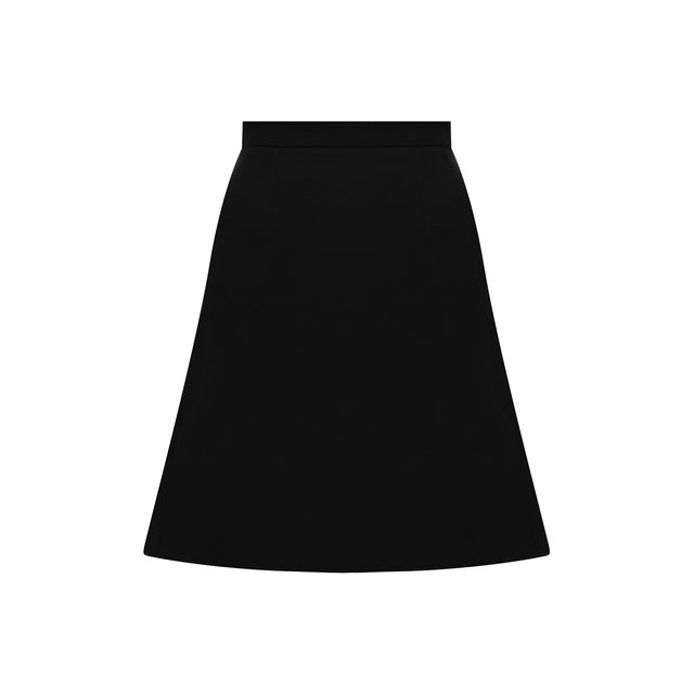 Шерстяная юбка Alexander McQueen черного цвета