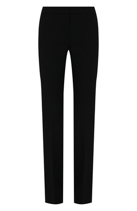 Женские шерстяные брюки ALEXANDER MCQUEEN черного цвета по цене 94450 руб., арт. 589426/QJACA | Фото 1 Женские шерстяные брюки ALEXANDER MCQUEEN черного цвета, арт. 589426/QJACA | Фото 1 (Длина (брюки, джинсы): Удлиненные; Материал внешний: Шерсть; Стили: Гламурный; Силуэт Ж (брюки и джинсы): Прямые)