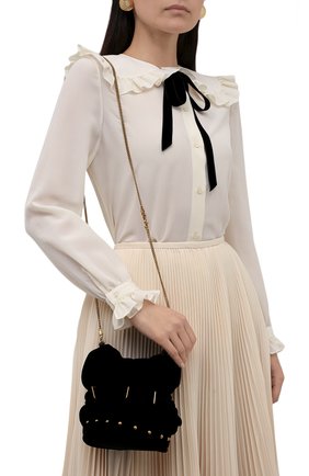 Женская сумка evening mini SAINT LAURENT черного цвета по цене 99500 руб., арт. 669302/GV0SW | Фото 2 Женская сумка evening mini SAINT LAURENT черного цвета, арт. 669302/GV0SW | Фото 2 (Размер: mini; Материал: Текстиль; Ремень/цепочка: На ремешке; Женское Кросс-КТ: Вечерняя сумка; Сумки-технические: Сумки через плечо)