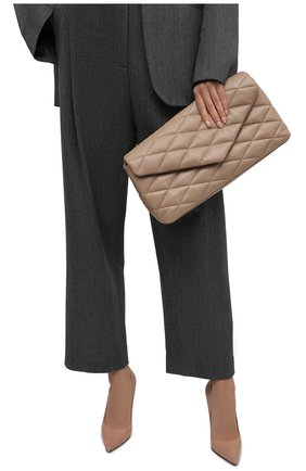 Женский клатч sade SAINT LAURENT бежевого цвета по цене 112500 руб., арт. 655004/1EL01 | Фото 2 Женский клатч sade SAINT LAURENT бежевого цвета, арт. 655004/1EL01 | Фото 2 (Материал: Натуральная кожа; Женское Кросс-КТ: Вечерняя сумка, Клатч-клатчи; Размер: large)
